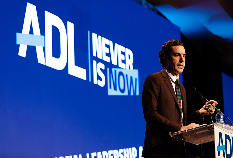 Sacha Baron Cohen gives award speech