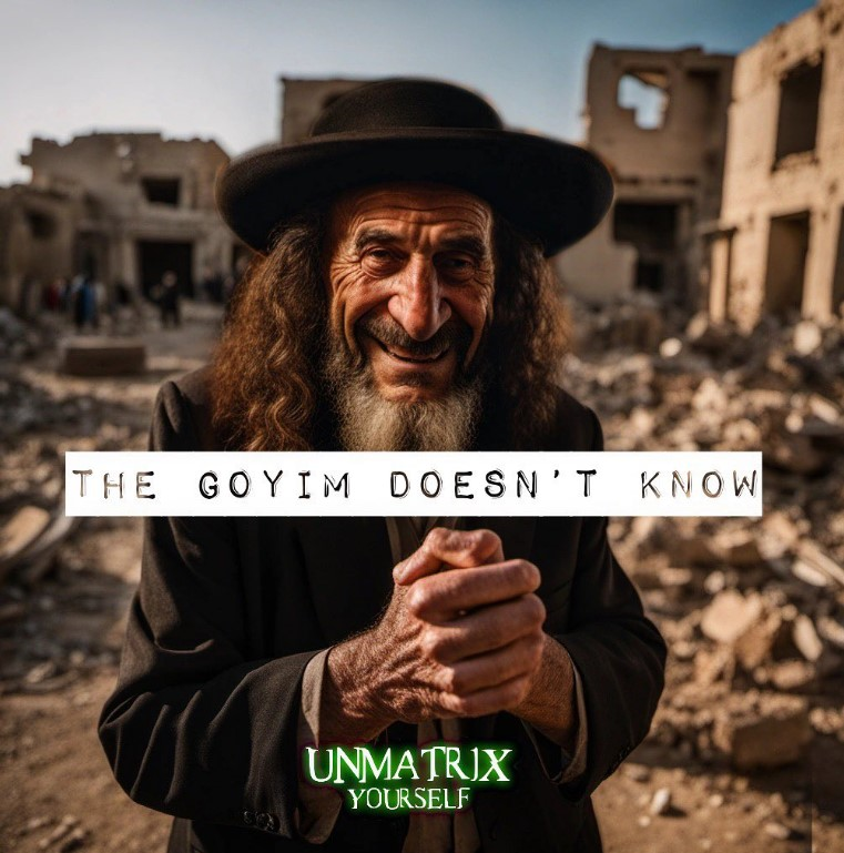 Likely AI-generated antisemitic meme image.