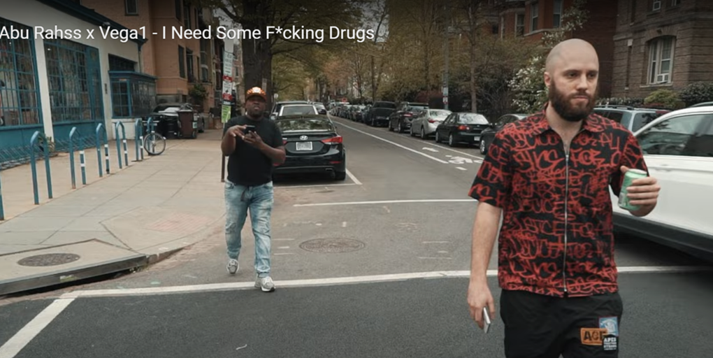 Picture of Ramsey Aburdene in a music video.