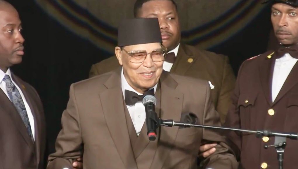Louis Farrakhan makes an appearance during the private graduation ceremony of the NOI’s Fruit of Islam (FOI) and Muslim Girls Training and General Civilization Class (MGT and GCC) as part of Saviours’ Day weekend on Saturday, February 22, 2025.