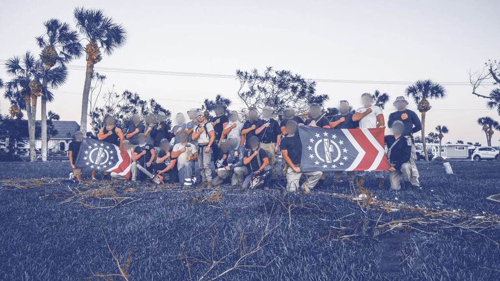 Group photo of Patriot Front members