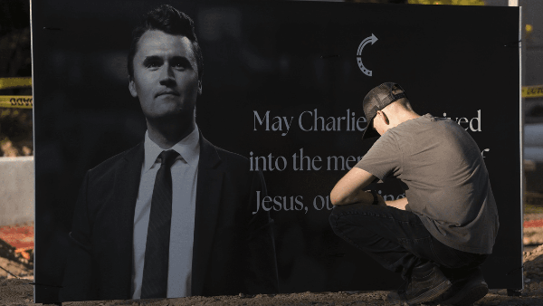 Charlie Kirk mourner
