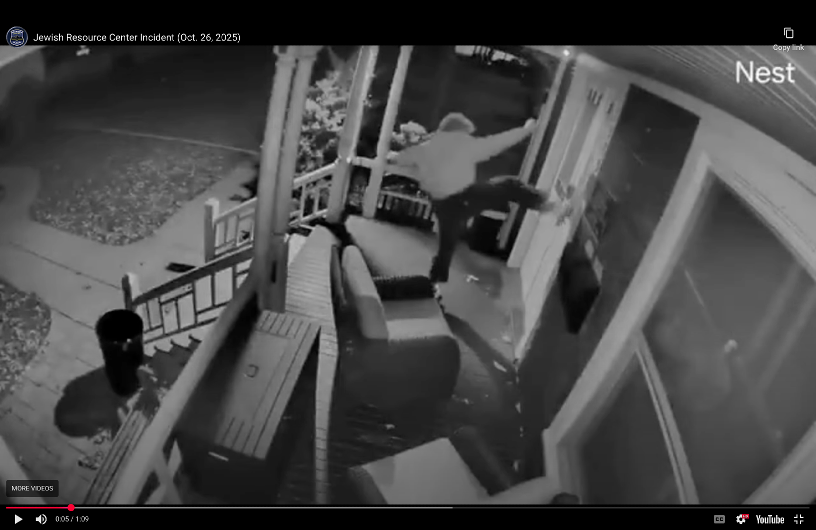 Screenshot from the Jewish Resource Center’s Nest camera.