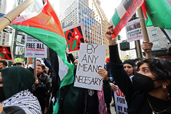 Anti-Israel demonstrators.