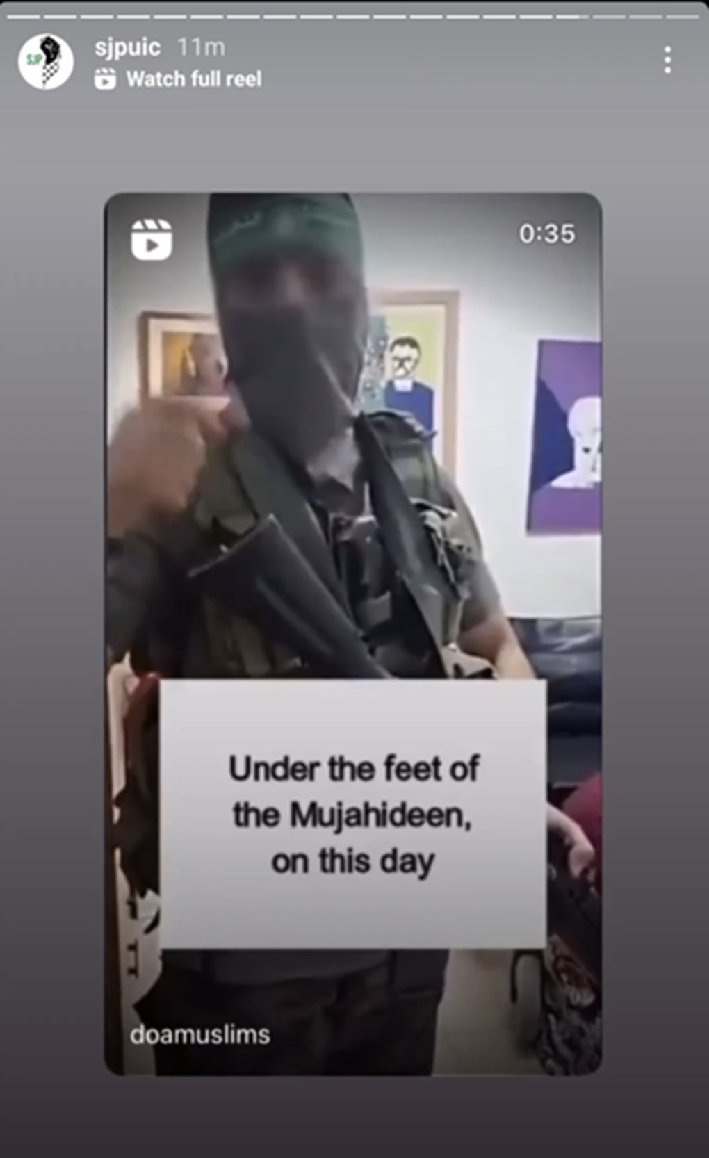 Screenshot: Hamas Oct 7 SJP