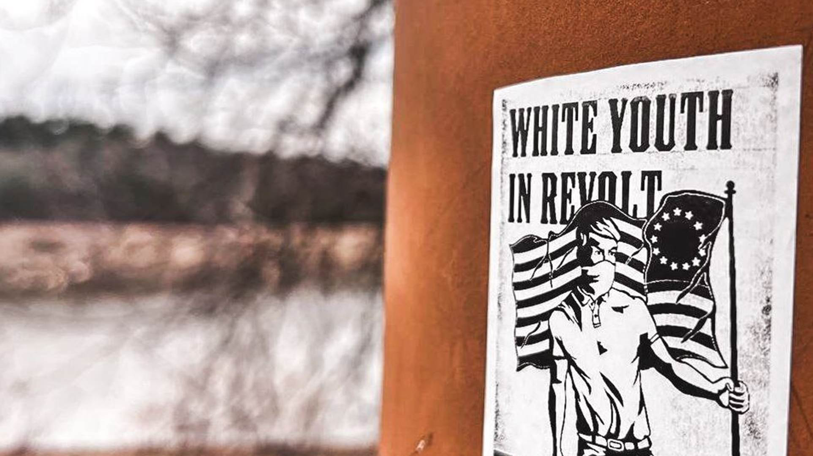 Photo: On April 3, 2025, a New Jersey-based Youth Club distributed propaganda at an undisclosed location in central New Jersey that read: “White Youth in Revolt.” (Source: Telegram)