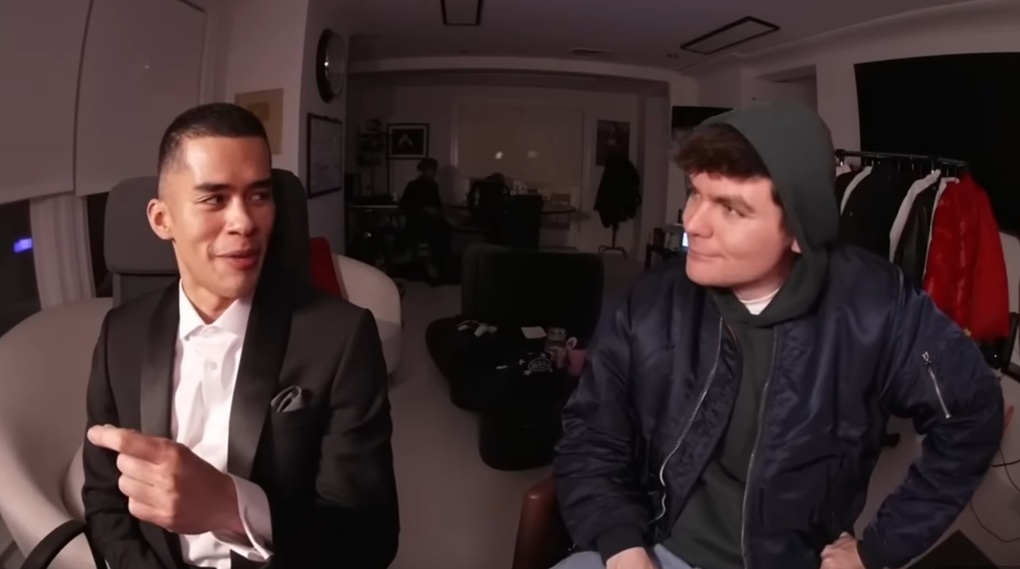 Photo: Sneako and Nick Fuentes appear on a livestream together in December 2025. (Screenshot/YouTube)