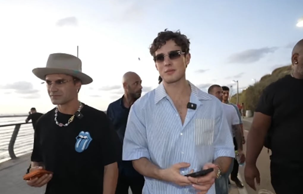 ‘Clavicular’ in Tel Aviv, July 2026. (Screenshot/Instagram)