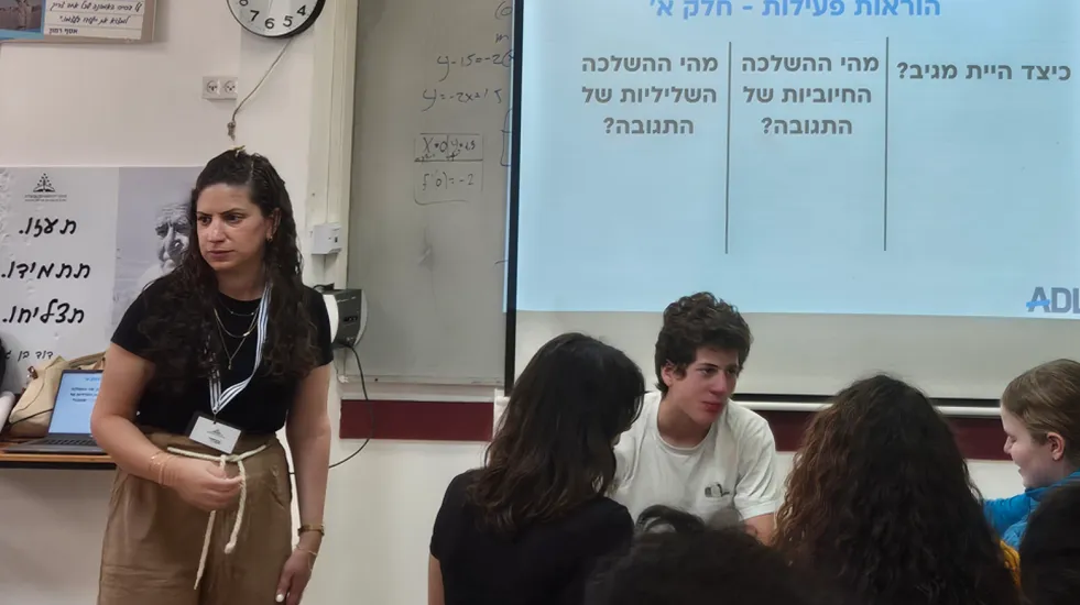Teacher and Students in a Classroom, Israel