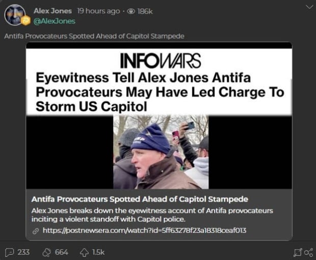 Alex Jones Infowars Post