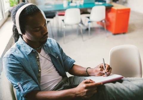 african-man-podcasting