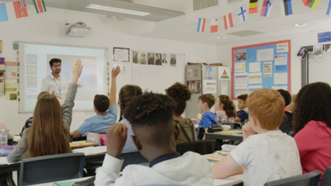 Students in a classroom
