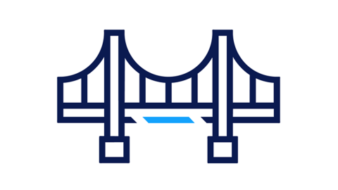 Bridge icon representing ADL Frontline member level Bridgebuilders