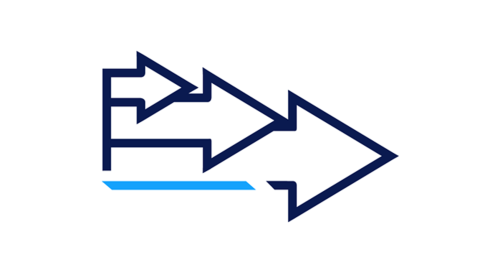 Progressing forward arrows icon representing ADL Frontline member level Changemakers