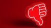 An illustrative image of a thumbs-down icon
