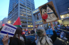 A protest at Park East Synagogue in Manhattan on Tuesday, May 05, 2026, in New York City. (Selcuk Acar/Anadolu via Getty Images).